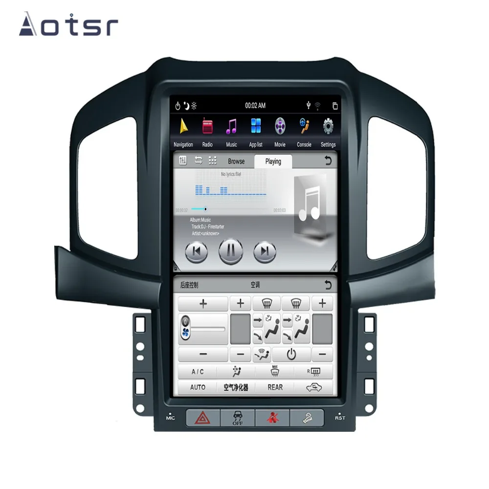 Clearance Android 8.1 4G+64GB Tesla style Car GPS Navigation DVD Player For Chevrolet Captiva 2013-2017 Auto stereo multimedia player unit 4