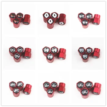 

100pcs RED Aluminum Wheel Tire Valve Caps for Volkswagen VW GOLF POLO TIGUAN TOYOTA Hyundai Chevrolet Saab FORD BMW AUDI