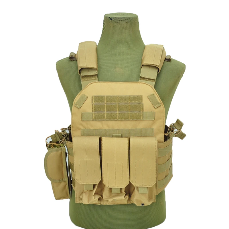 

Molle Tactical Vest Body Armor Hunting Plate Carrier Airsoft 094K M4 Pouch Combat Gear Multicam Army Vest