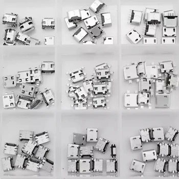 

Micro-USB Connector 24 Models Charging Port for Mobile,Tablet GPS 240Pcs/Set Standard Micro Port Female Solder Plug Jac