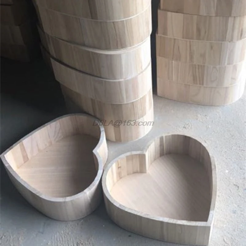 Baby Photography Props Wooden Heart Shape Box Newborn Infants Photo Posing Shooting Prop Accessories
