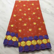 Цветок сливы с бриллиантом мягкий хлопок узор Высокое качество 5y швейцарская кружевная ткань новейшая африканская Французская ткань PL02