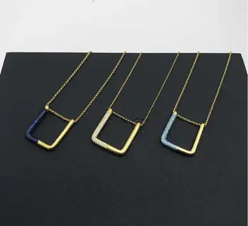 

Square Adjustable Necklace Original Simple Design New Color Rhinestone Women Neck Accessories