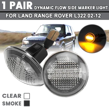 

For Land Range Rover L322 02-12 2Pcs Dynamic Led Side Marker Flowing Turn Signal Light Wing Repeater Indicator Panel Lamp