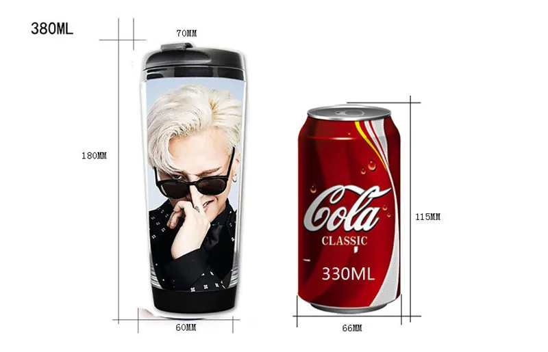 KPOP g-дракон, двойной термос из нержавеющей стали, чашка для путешествий, Peaceminusone, унисекс, подарок, FH277