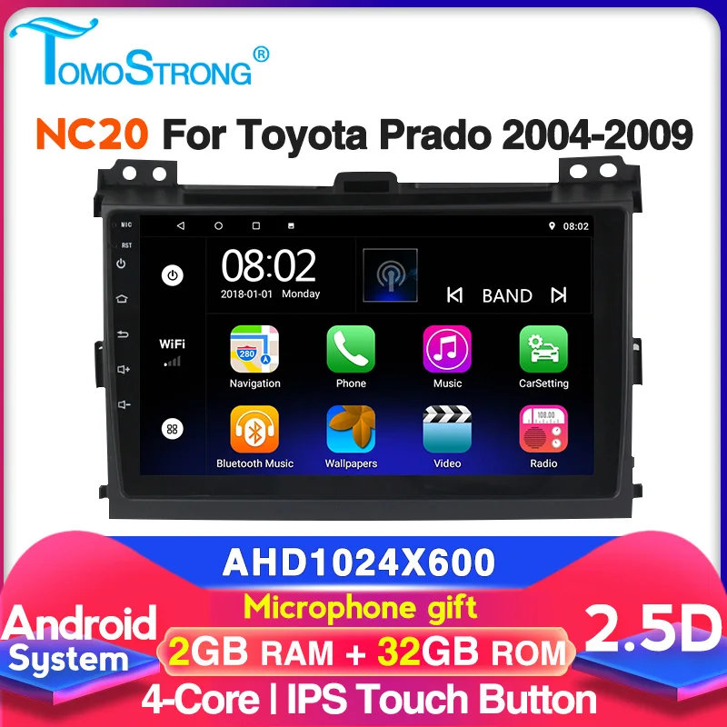 Автомагнитола 2 din для Toyota LAND CRUISER Prado 120 2003-2009 Гб + 32 ГБ | Автомобили и мотоциклы