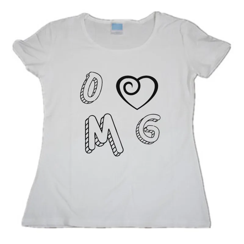

Women's T-Shirt O-Neck Short Sleeve Tops Letter Heart Print Harajuku t-Shirt Women's Clothing