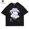 Aolamegs T Shirt Men Cartoon Anime Manga Girl Printed Men‘s Tee Shirts Summer Loose Cozy Japanese Harajuku Couple Streetwear men ► Photo 1/6