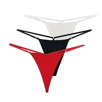 

Sexy Underwear Women Briefs Thong G-string Pure Color Ladies Panties Double-sided T-Pants G-string Mini G-Strings Thongs