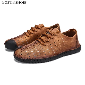 

Summer Men Genuine Leather Loafer Shoes Luxury Mens Moccasins Homme Casual Male Driver Shoes Men Szie