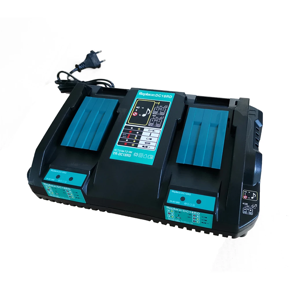 18 в зарядное устройство инструменты для Makita Dual Charge Dc18rdd 14 литиевая батарея