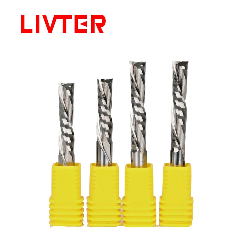 

3A 4mmSHK Two Flute Down Cut Spiral Router Bit Carbide CNC Endmill