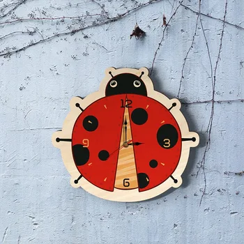 

Ladybug Wall Clock Wall Sticker Living Room Child Room Wall Decorations Mute for Watches Quartz Wall Clocks Gifts