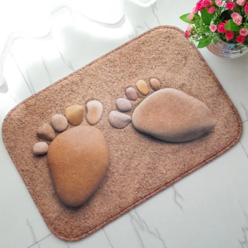 CAMMITEVER Foot Cobblestone ковер alfombras Dormitorio Estampadas лобби Придверные коврики камень Tapetes Para Casa
