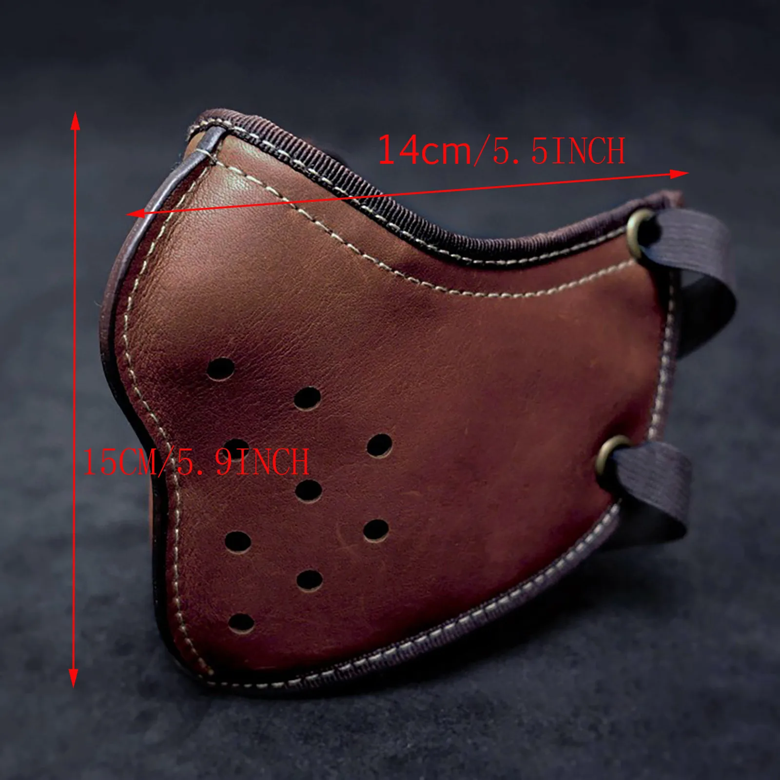 1PC Punk Leather Mouth Face Mask Motorcycle Biker Half Face Mask Anti-Dust Windproof Sport Muffle Reusable Outdoor