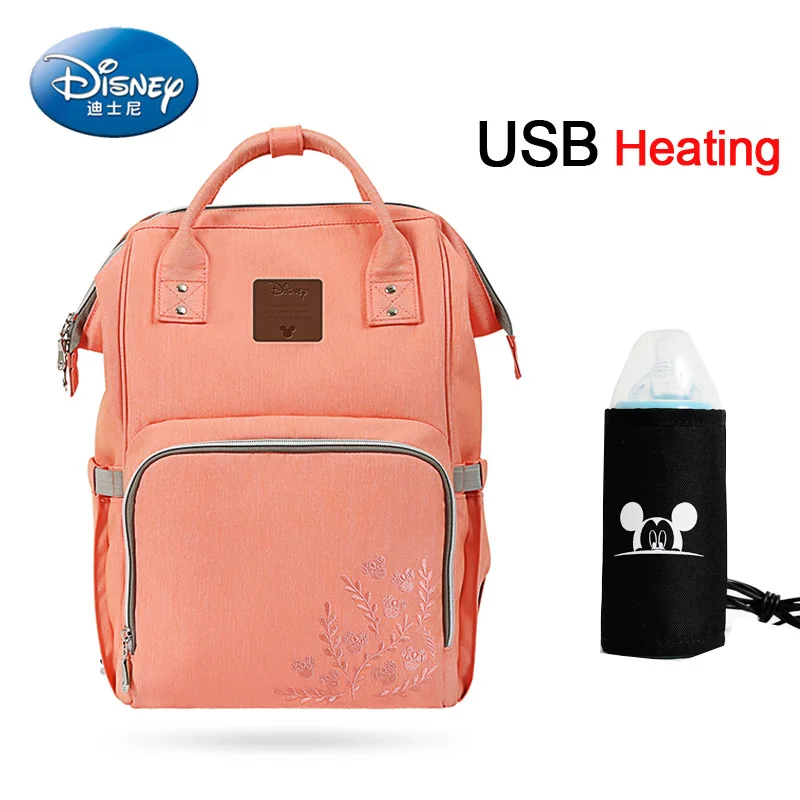 Сумка для подгузников disney, рюкзак, USB сумка-холодильник для бутылочек, Минни, Микки, большая емкость, для кормления ребенка, Мумия, сумка для беременных женщин, рюкзак - Цвет: 20