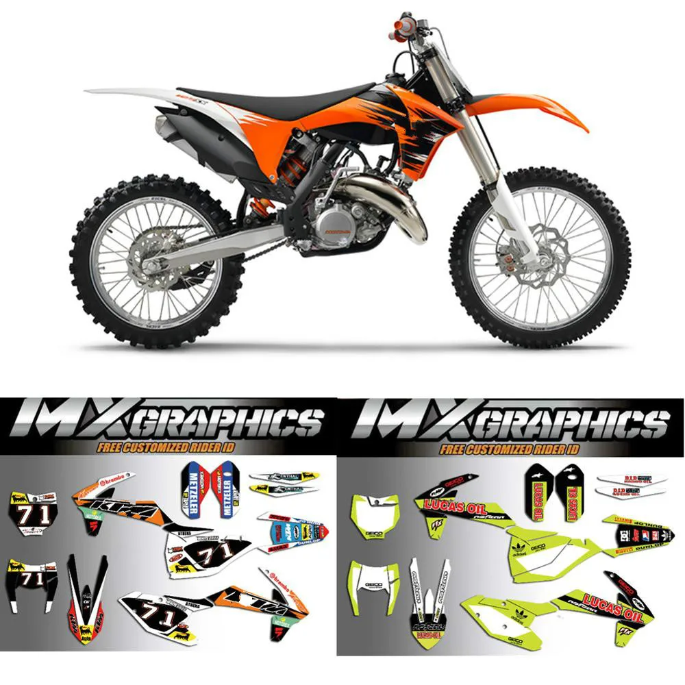 

Customized Motorcycle TEAM GRAPHICS BACKGROUNDS DECALS STICKERS FOR KTM EXC EXCF XCW 2017 2018 2019 SX SXF XC XCF 2016 2017 2018