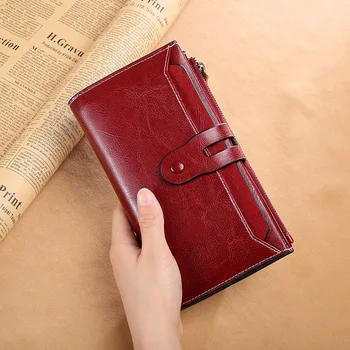 

Leather Wallet Woman Hand Bag New Wallet Euro-American Woman's Long Wallet