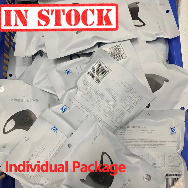 Stock Xiaomi Smartmi Mask PM2.5 Haze Anti-haze Adjustable Ear Hanging 3D Design Comfortable Light Breathing S M L 3