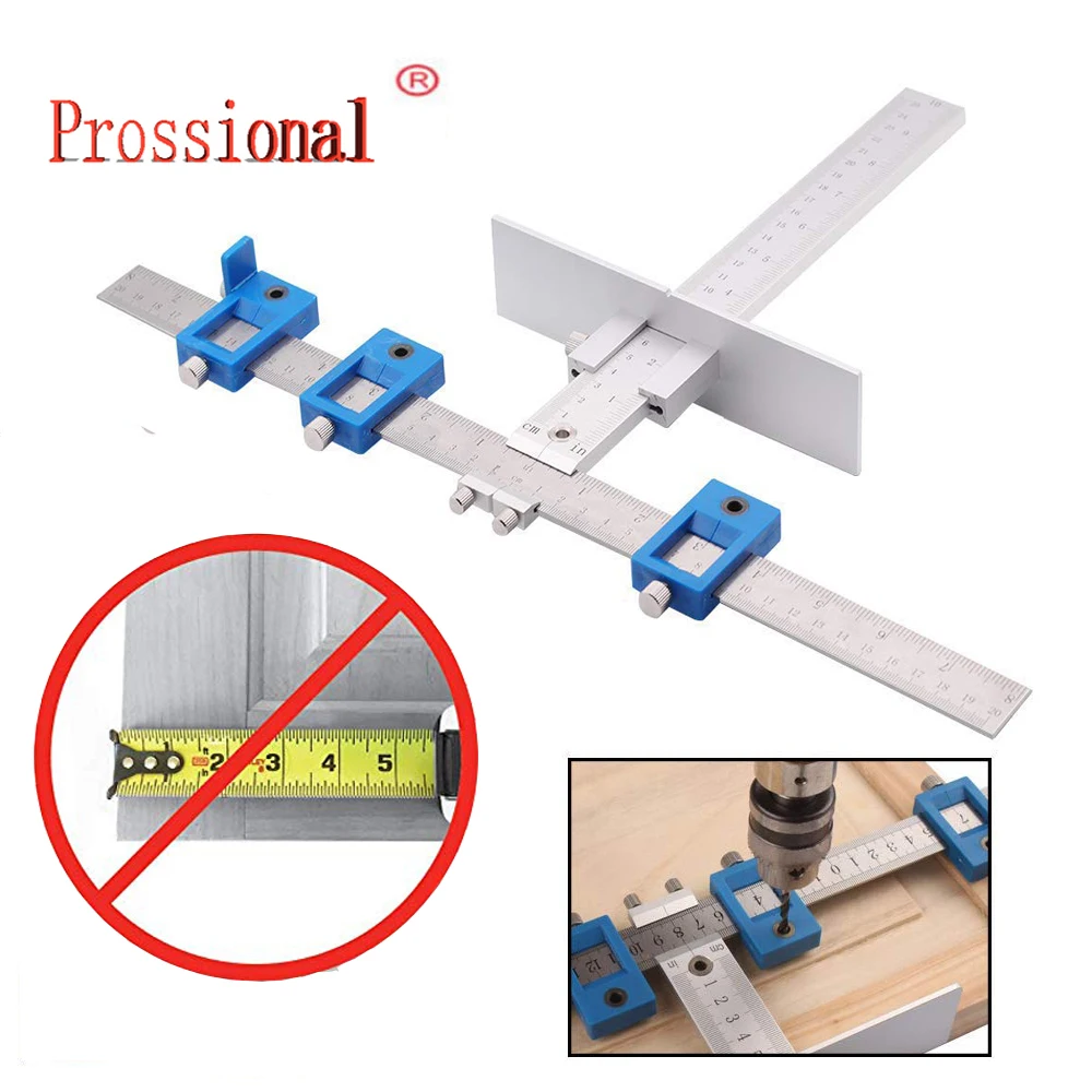 

Drill Guide Sleeve Cabinet Hardware Jig Drawer Pull Wood Drilling Dowelling Hole Jig Furniture Punching Tool True Position Tools