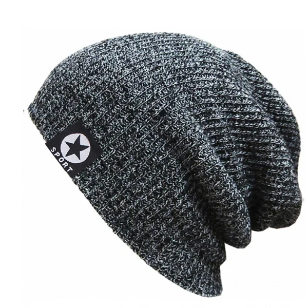 Бренд Skullies Beanies женские зимние шапки для мужчин вязаная шапка для мужчин Famale Beany Gorro теплая шапка Touca Мужская зимняя шапка - Цвет: dark gray