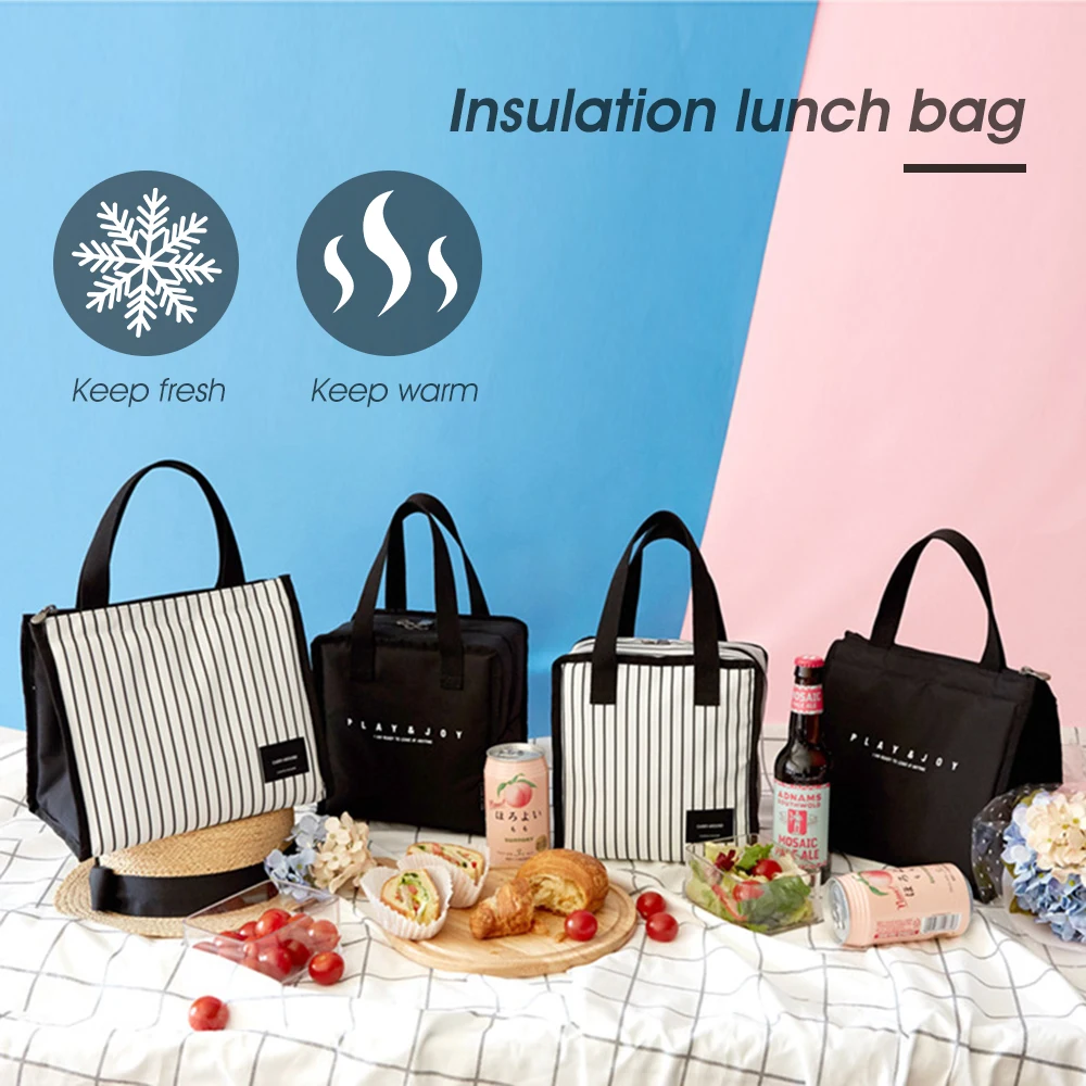 Переносные сумки для обедов, изолированные, сохраняющие тепло, Bento Bag, детский пищевой контейнер, сумка для пикника, кухонные принадлежности для хранения