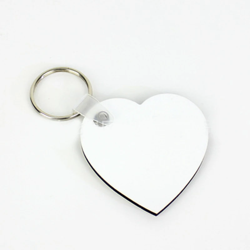

10PCS Heart Blank MDF Board Sublimation Printing Key Chains Wood Painting Key Ring Craft DIY Accessories Gift LYY9036
