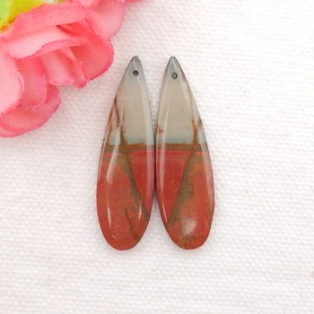 

Natural Multi-Color Picasso Jasper womem fashion Earrings,37x11x3mm，4.5g