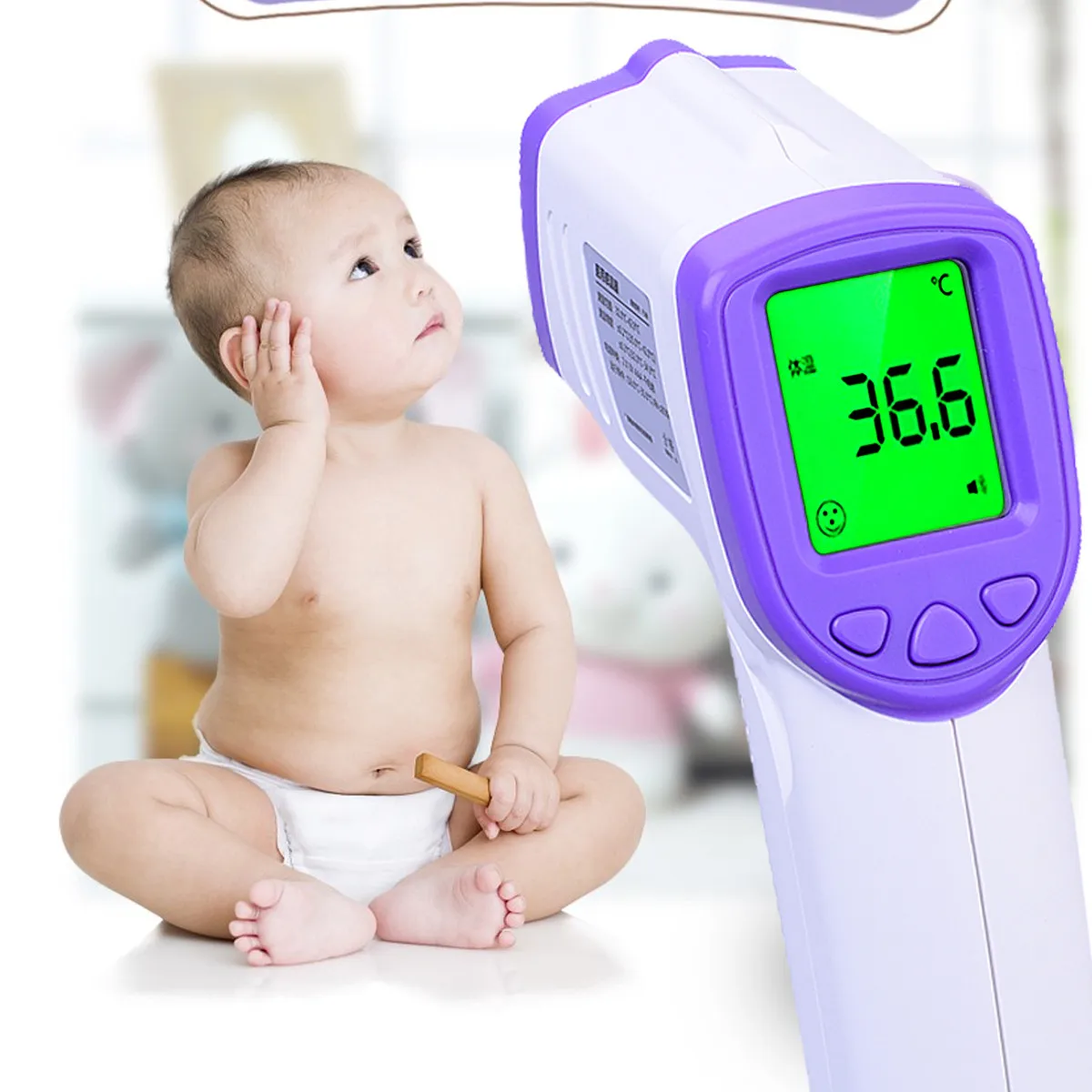 

Lcd Digital Non-contact Ir Infrared Thermometer Forehead Temperature Meter Smart Automation Modules Kill Corona Virus Protection