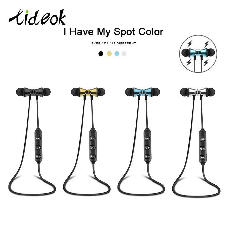 

Magnetic Wireless Bluetooth Earphone Stereo Sports Waterproof Earbuds Wireless in-ear Headset with Mic For IPhone 7 Samsung