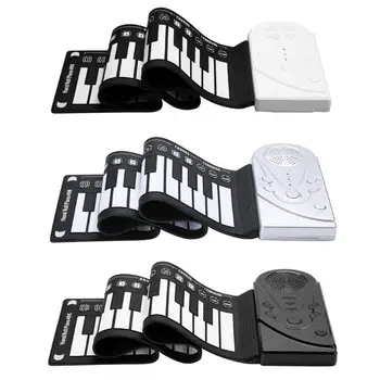

Portable Flexible Digital Keyboard Piano 49-Key Flexible Silicone Roll Up Piano Folding Electronic Keyboard Children Toys