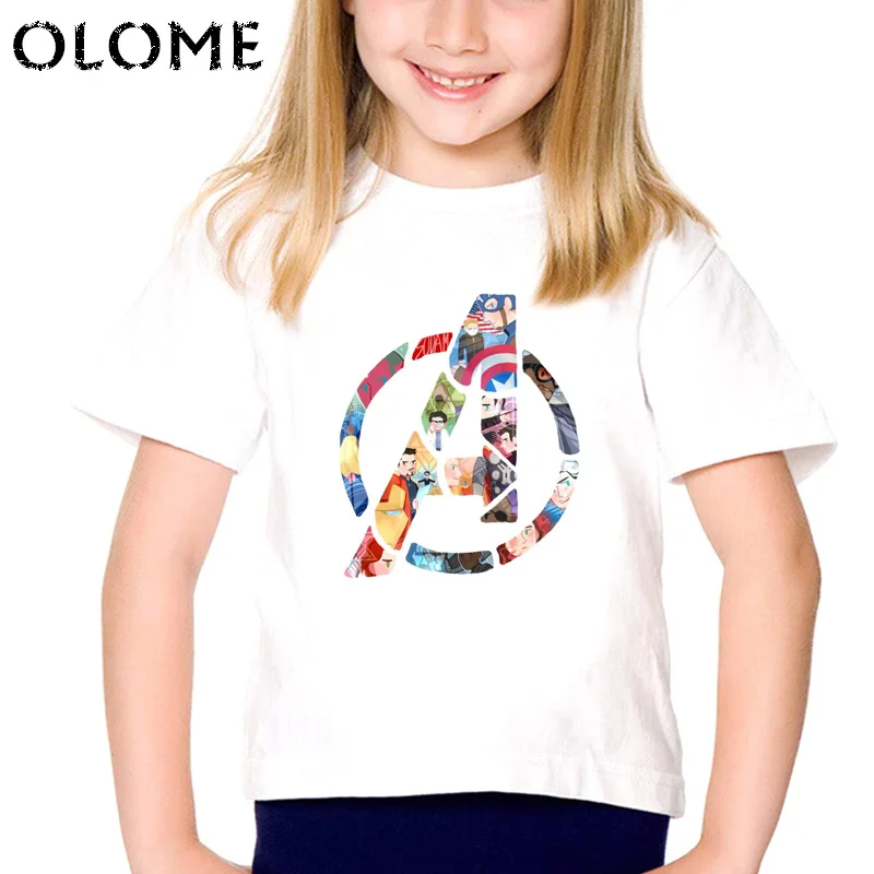 Футболка "Марвел" для детей «Мстителей» для мальчиков Капитан Америка Человек-паук Железный человек Халк футболка, enfant garcon; Модная одежда для маленьких девочек - Цвет: f3