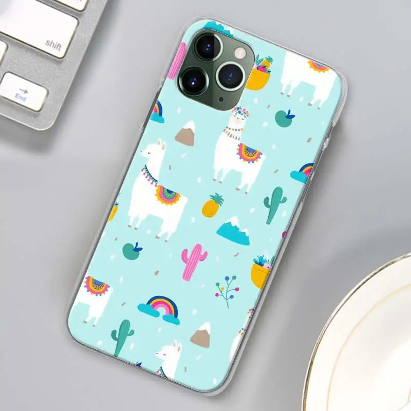 Милые чехлы для телефонов с рисунком ламы и альпаки для Apple iPhone 11 Pro Max X XR XS MAX чехол для iPhone 6 6s 7 8 Plus 5 5S SE