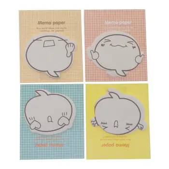 

4pcs Creative Cartoon Memo Papers Memo Pads Notebooks Sticky Labels Paper Stickers Sticky Notes for Home School Office Supplies