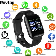 Reloj inteligente 116 Plus, pulsera deportiva, presión arterial de Fitness, frecuencia cardíaca, recordatorio de llamada, reloj inteligente con podómetro Android