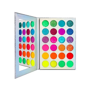 

Glow Eyeshadow Palette Glitter Fluorescent Eyeshadow Cosmetics Kit 24 Colors