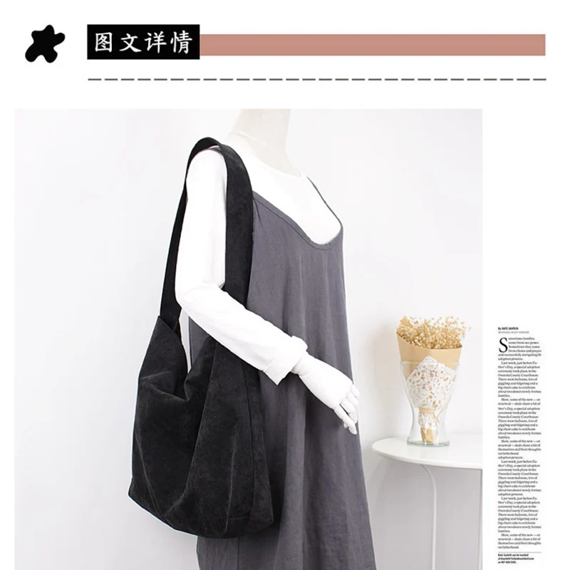 LITTHING Korean Simple Women Package Canvas Bag Handbags Literary Shoulder Bags Casual Shopping Tote Girls Handbag