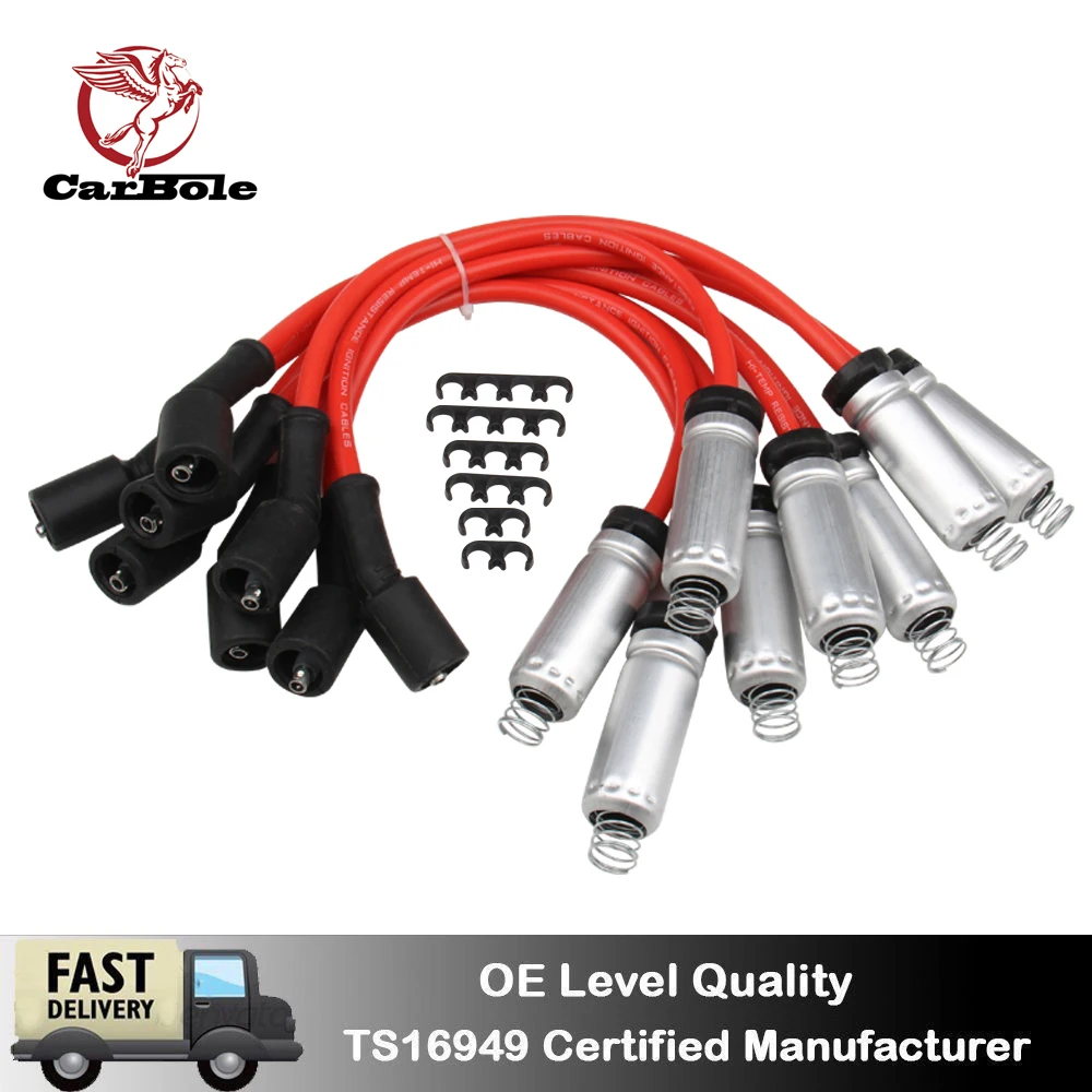 8mm Spark Plug Wires For V8 Chevy Silverado 1500 2500 Tahoe Suburban