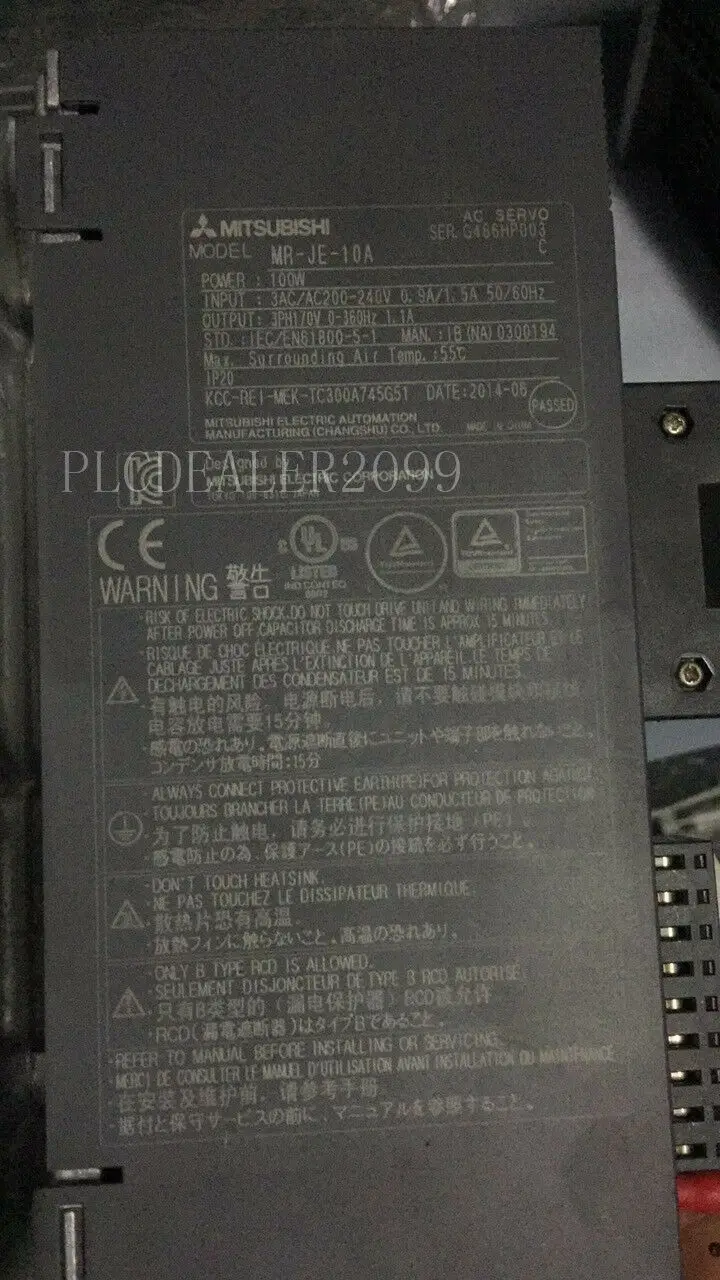 1 шт. MITSUBISHI MR-JE-10A MRJE10A AC Серводвигатель