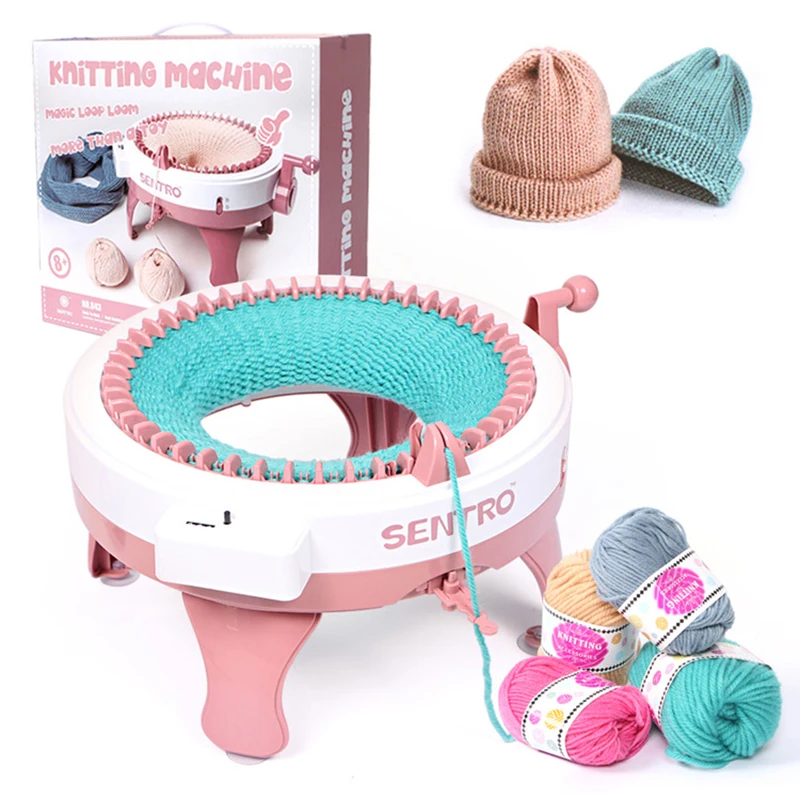 #1 ChicSoleil Adjustable Knitting Machine 22 Needles Weaving Cute Tool For DIY Sock Hat Scarf Kids Toys 
