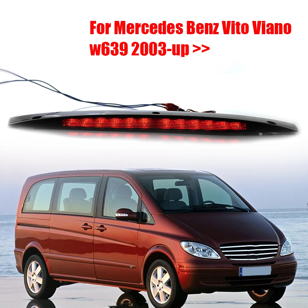 Feu de Stop arrière 12 LED pour Mercedes Benz Vito Viano W639, phare  d'avertissement de freinage, montage central de haut niveau, 2003 -  AliExpress