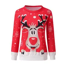 Уродливый Рождественский подарок Санта-эльф Забавный пуловер женские мужские майки и топы осенне-зимняя одежда