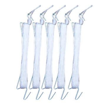 

5x Tomato Hook, Plant Growth Traction Rope Hook Vine Vegetable Planting Supplies, 10M