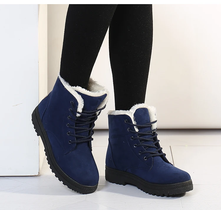 mulheres sapatos de inverno com pele botas