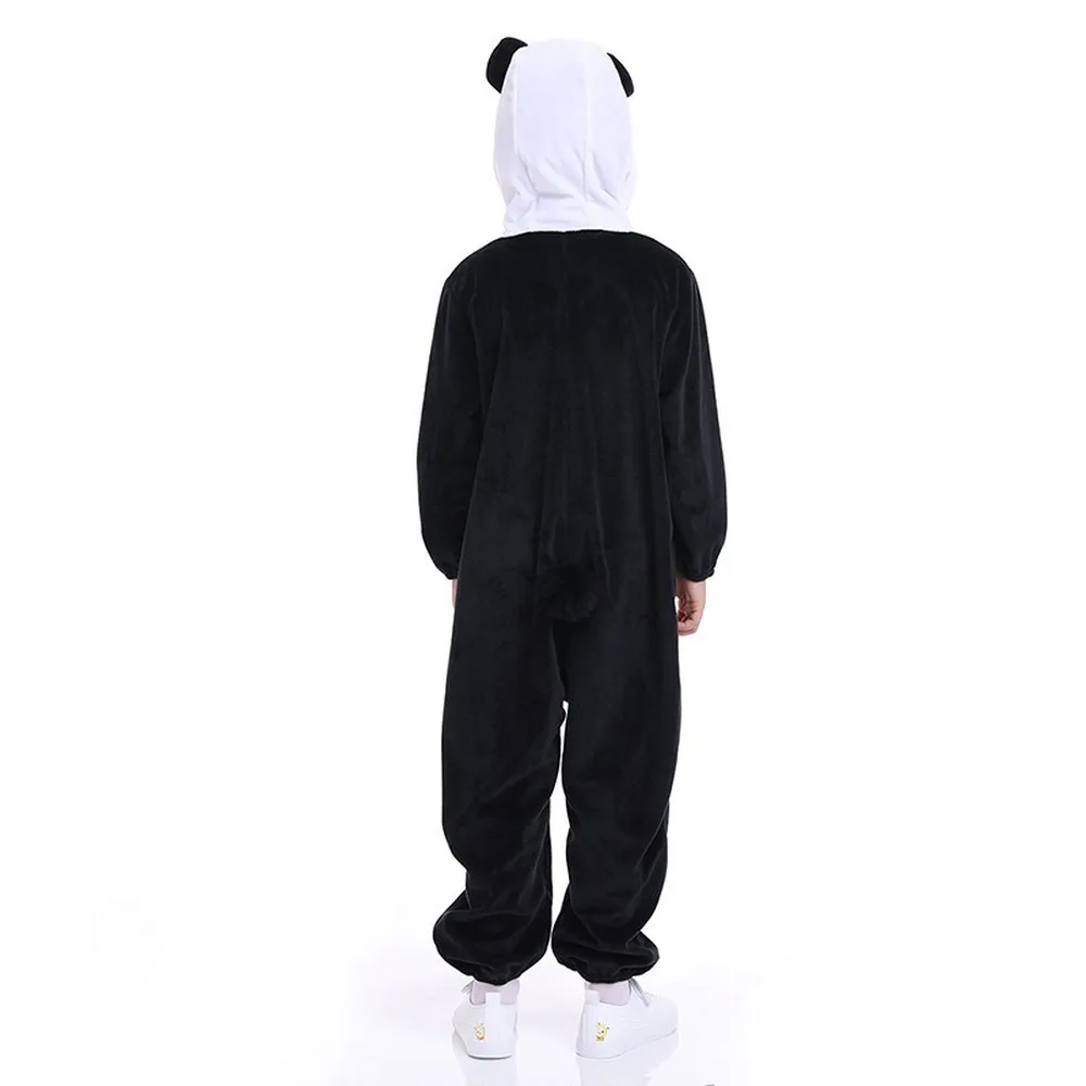 Kid Animal Cosplay Costume for Halloween Make Up Party Unisex Panda Hooded Jumpsuit for Carnival Theme Party Stage Performance Kid Animal Cosplay Costume for Halloween Make Up Party Unisex Panda Hooded Jumpsuit for Carnival Theme Party Stage Performance