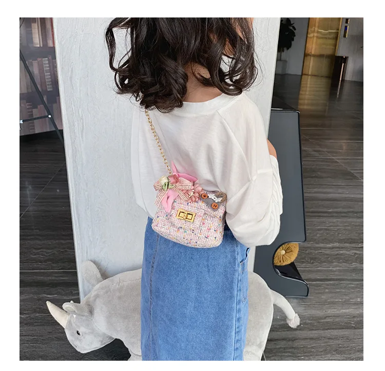 Модные детские сумки для девочек, дизайнерские сумки с цветами и кроликом, Подарочная сумка через плечо для маленьких девочек
