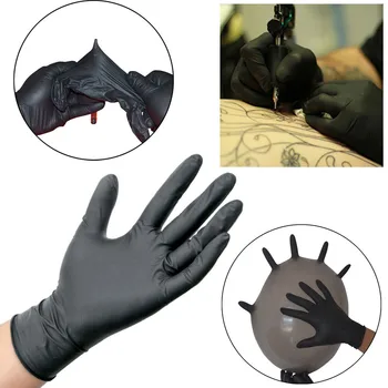 

100PCS Black Disposable Latex Medical Gloves To Isolate Bacteria And Viruses For Hospital Household Ceaning Disposable Gloves