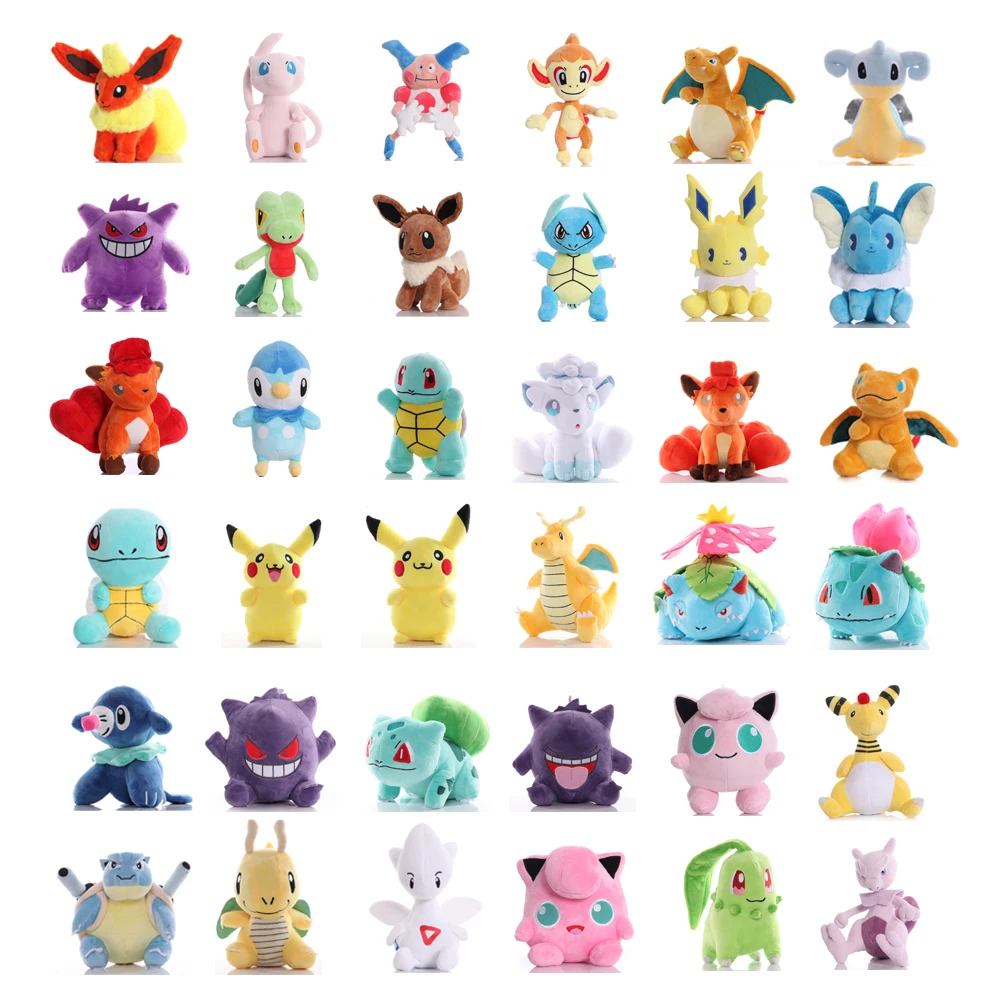 Игрушки плюшевые TAKARA TOMY Покемон Пикачу вулпикс драгонит лапрас гэнгар Сквиртл