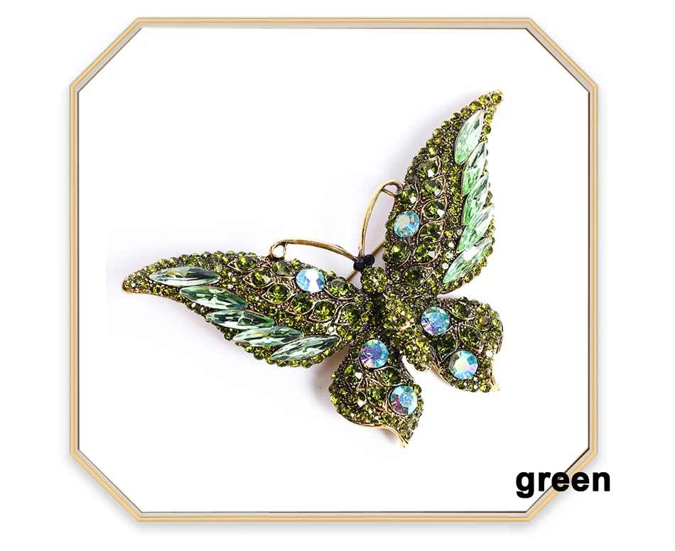 Muylinda Butterfly Brooch Luxury Crystal Pin Big Brooches For Women Party Banquet Rhinestone Pins Clothese Accessories