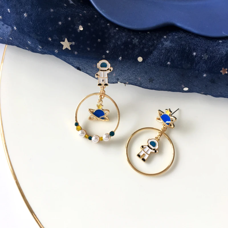 Kawaii Planet Astronaut Earrings - Limited Edition